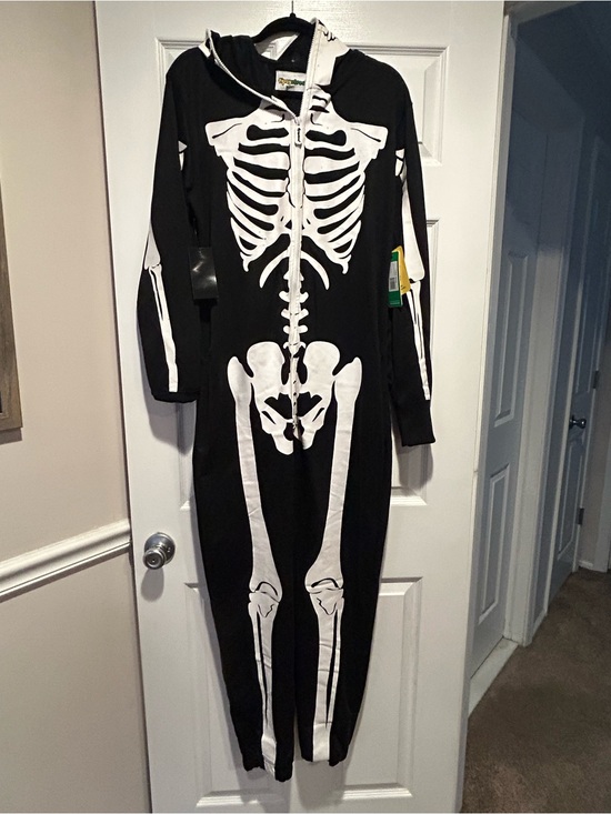 Tipsy Elves Other - Womans tipsy elves Black Skeleton One-Piece Costume with Hood